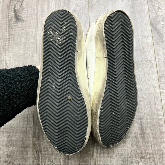 Golden Goose Superstar Sneakers Leather Snake Print Gold Glitter Heel Sz 38 (8) - Picture 8 of 16